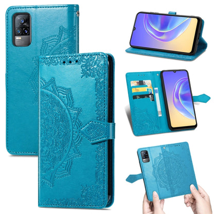 Mandala Flower Embossed Horizontal Flip Leather Case with Holder & Three Card Slots & Wallet & Lanyard, For Blackview A80 Pro, For OnePlus Nord CE 5G, For Oukitel C23 Pro, For vivo V21e 4G