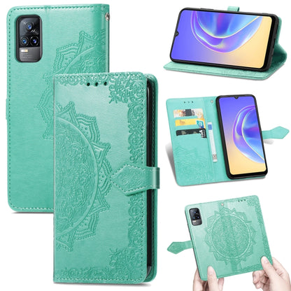 Mandala Flower Embossed Horizontal Flip Leather Case with Holder & Three Card Slots & Wallet & Lanyard, For Blackview A80 Pro, For OnePlus Nord CE 5G, For Oukitel C23 Pro, For vivo V21e 4G