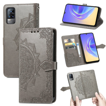 Mandala Flower Embossed Horizontal Flip Leather Case with Holder & Three Card Slots & Wallet & Lanyard, For Blackview A80 Pro, For OnePlus Nord CE 5G, For Oukitel C23 Pro, For vivo V21e 4G