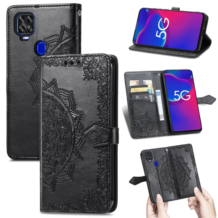 Mandala Flower Embossed Horizontal Flip Leather Case with Holder & Three Card Slots & Wallet & Lanyard, For Wiko Jerry 4, For Wiko Y62, For ZTE Axon 11 SE 5G, For ZTE Axon 20 5G