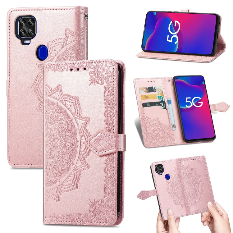 Mandala Flower Embossed Horizontal Flip Leather Case with Holder & Three Card Slots & Wallet & Lanyard, For Wiko Jerry 4, For Wiko Y62, For ZTE Axon 11 SE 5G, For ZTE Axon 20 5G