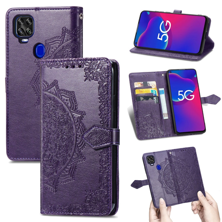 Mandala Flower Embossed Horizontal Flip Leather Case with Holder & Three Card Slots & Wallet & Lanyard, For Wiko Jerry 4, For Wiko Y62, For ZTE Axon 11 SE 5G, For ZTE Axon 20 5G
