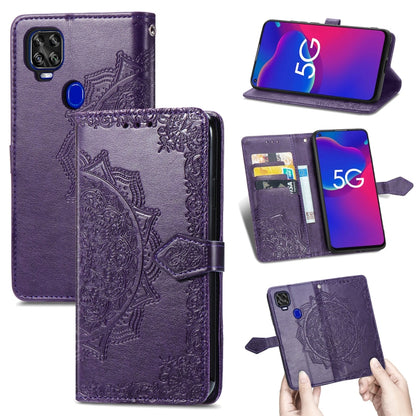 Mandala Flower Embossed Horizontal Flip Leather Case with Holder & Three Card Slots & Wallet & Lanyard, For Wiko Jerry 4, For Wiko Y62, For ZTE Axon 11 SE 5G, For ZTE Axon 20 5G