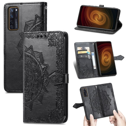 Mandala Flower Embossed Horizontal Flip Leather Case with Holder & Three Card Slots & Wallet & Lanyard, For Wiko Jerry 4, For Wiko Y62, For ZTE Axon 11 SE 5G, For ZTE Axon 20 5G