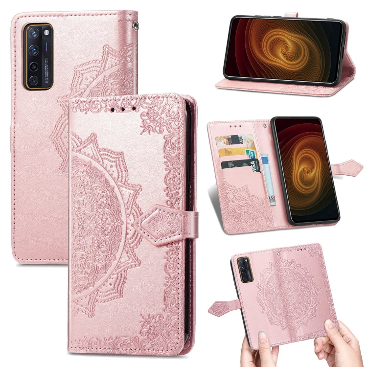 Mandala Flower Embossed Horizontal Flip Leather Case with Holder & Three Card Slots & Wallet & Lanyard, For Wiko Jerry 4, For Wiko Y62, For ZTE Axon 11 SE 5G, For ZTE Axon 20 5G