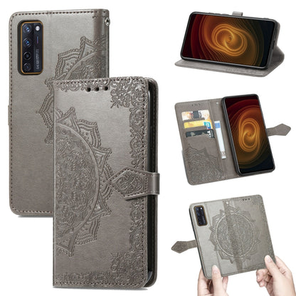 Mandala Flower Embossed Horizontal Flip Leather Case with Holder & Three Card Slots & Wallet & Lanyard, For Wiko Jerry 4, For Wiko Y62, For ZTE Axon 11 SE 5G, For ZTE Axon 20 5G