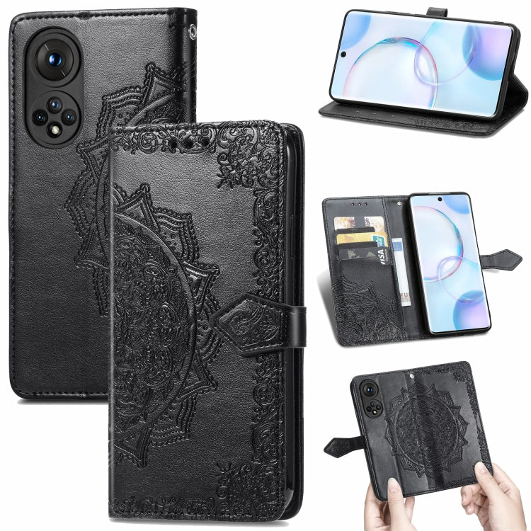 Mandala Flower Embossed Horizontal Flip Leather Case with Holder & Three Card Slots & Wallet & Lanyard, For Doogee X96 Pro, For Honor 50, For OnePlus 9R, For UMIDIGI A9