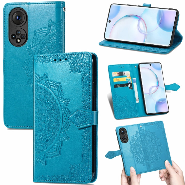 Mandala Flower Embossed Horizontal Flip Leather Case with Holder & Three Card Slots & Wallet & Lanyard, For Doogee X96 Pro, For Honor 50, For OnePlus 9R, For UMIDIGI A9