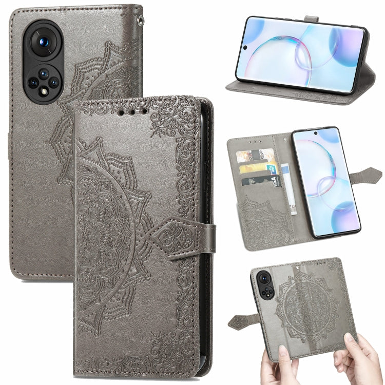 Mandala Flower Embossed Horizontal Flip Leather Case with Holder & Three Card Slots & Wallet & Lanyard, For Doogee X96 Pro, For Honor 50, For OnePlus 9R, For UMIDIGI A9