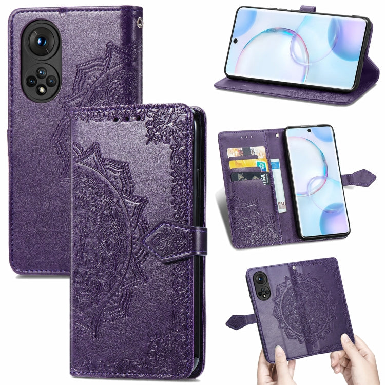 Mandala Flower Embossed Horizontal Flip Leather Case with Holder & Three Card Slots & Wallet & Lanyard, For Doogee X96 Pro, For Honor 50, For OnePlus 9R, For UMIDIGI A9