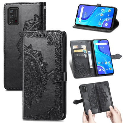 Mandala Flower Embossed Horizontal Flip Leather Case with Holder & Three Card Slots & Wallet & Lanyard, For UMIDIGI A7S