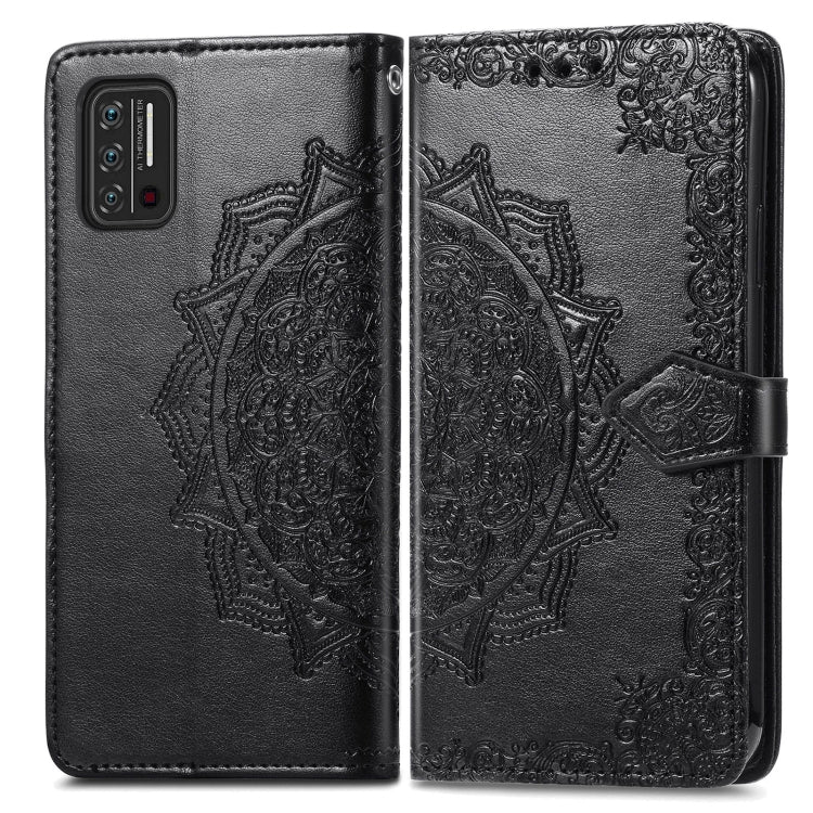 Mandala Flower Embossed Horizontal Flip Leather Case with Holder & Three Card Slots & Wallet & Lanyard, For UMIDIGI A7S