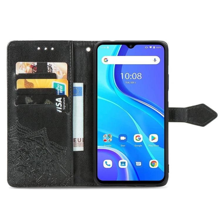 Mandala Flower Embossed Horizontal Flip Leather Case with Holder & Three Card Slots & Wallet & Lanyard, For UMIDIGI A7S