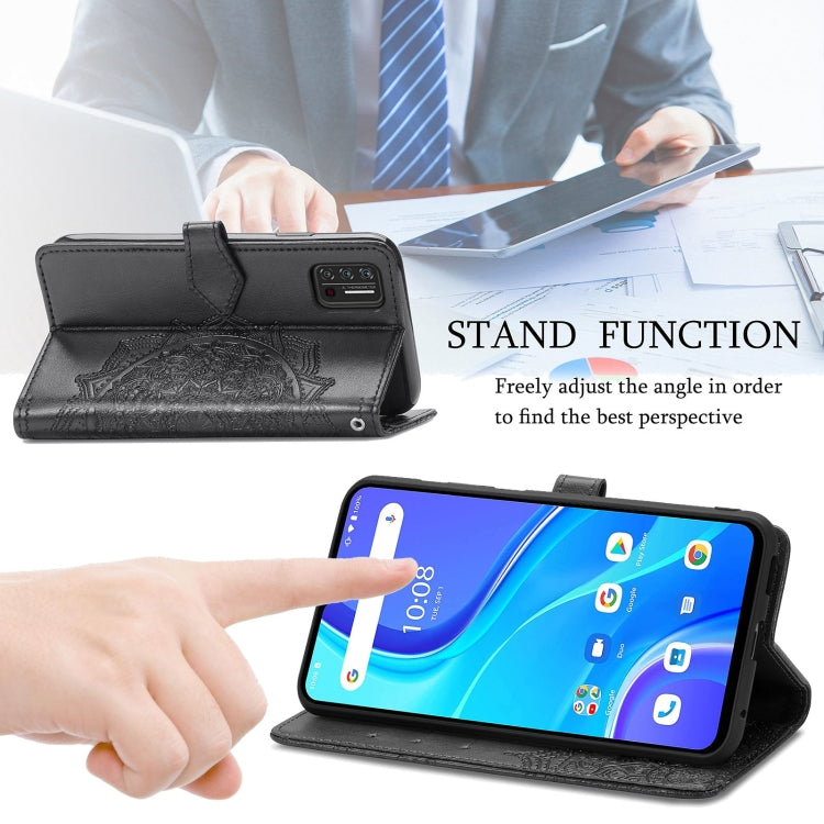Mandala Flower Embossed Horizontal Flip Leather Case with Holder & Three Card Slots & Wallet & Lanyard, For UMIDIGI A7S