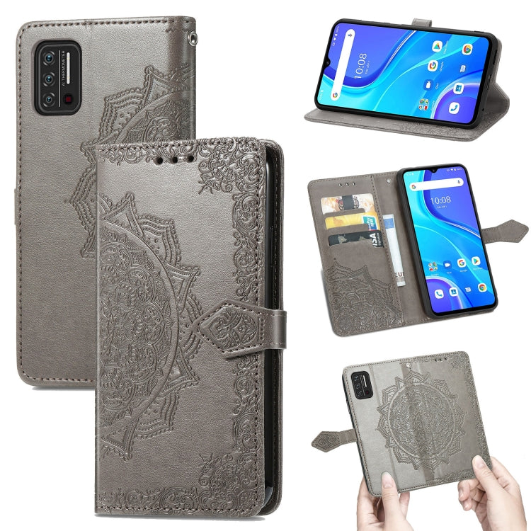 Mandala Flower Embossed Horizontal Flip Leather Case with Holder & Three Card Slots & Wallet & Lanyard, For UMIDIGI A7S