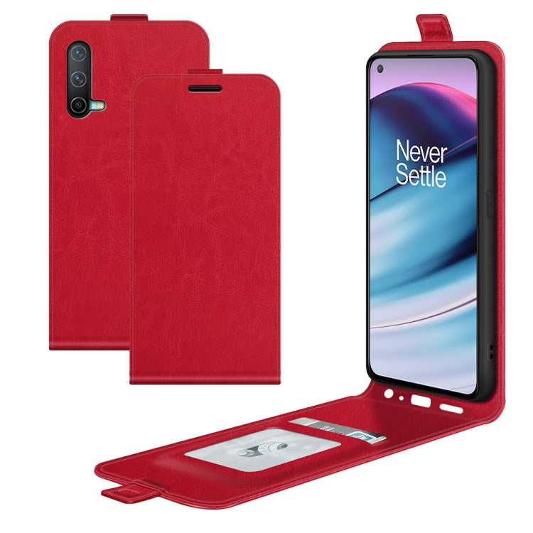 For OnePlus Nord CE 5G R64 Texture Single Vertical Flip Leather Protective Case with Card Slots & Photo Frame, For OnePlus Nord CE 5G