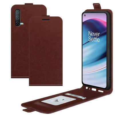 For OnePlus Nord CE 5G R64 Texture Single Vertical Flip Leather Protective Case with Card Slots & Photo Frame, For OnePlus Nord CE 5G