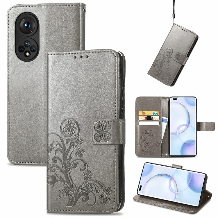 Four-leaf Clasp Embossed Buckle Mobile Phone Protection Leather Case with Lanyard & Card Slot & Wallet & Bracket Function, For Ulefone Note 11 Plus, For Honor 50 Pro, For Xiaomi Redmi Note 10 Pro 5G/Poco X3 GT, For Honor 50