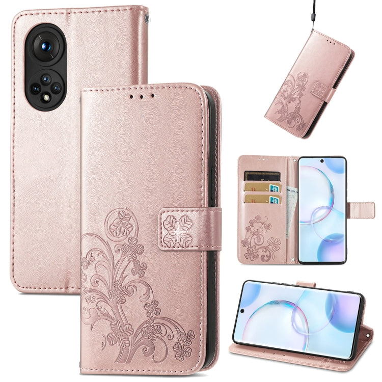 Four-leaf Clasp Embossed Buckle Mobile Phone Protection Leather Case with Lanyard & Card Slot & Wallet & Bracket Function, For Ulefone Note 11 Plus, For Honor 50 Pro, For Xiaomi Redmi Note 10 Pro 5G/Poco X3 GT, For Honor 50