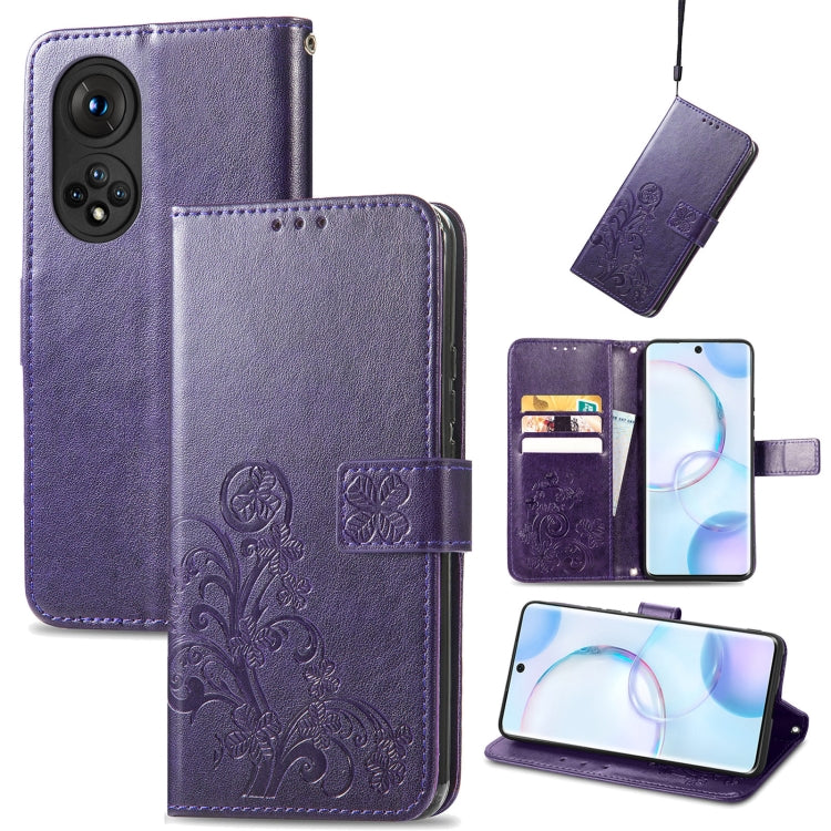 Four-leaf Clasp Embossed Buckle Mobile Phone Protection Leather Case with Lanyard & Card Slot & Wallet & Bracket Function, For Ulefone Note 11 Plus, For Honor 50 Pro, For Xiaomi Redmi Note 10 Pro 5G/Poco X3 GT, For Honor 50
