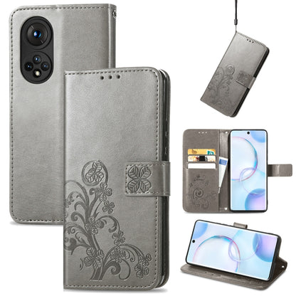 Four-leaf Clasp Embossed Buckle Mobile Phone Protection Leather Case with Lanyard & Card Slot & Wallet & Bracket Function, For Ulefone Note 11 Plus, For Honor 50 Pro, For Xiaomi Redmi Note 10 Pro 5G/Poco X3 GT, For Honor 50