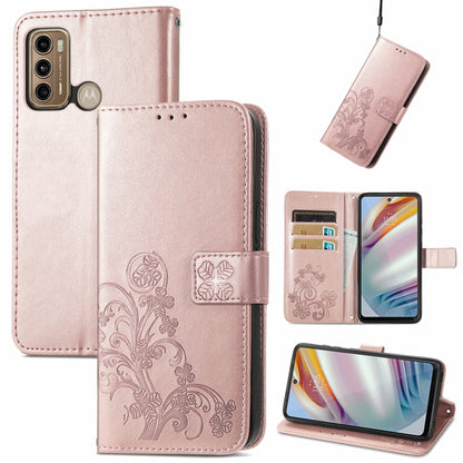 Four-leaf Clasp Embossed Buckle Mobile Phone Protection Leather Case with Lanyard & Card Slot & Wallet & Bracket Function, For Ulefone Note 11 Plus, For Honor 50 Pro, For Xiaomi Redmi Note 10 Pro 5G/Poco X3 GT, For Honor 50