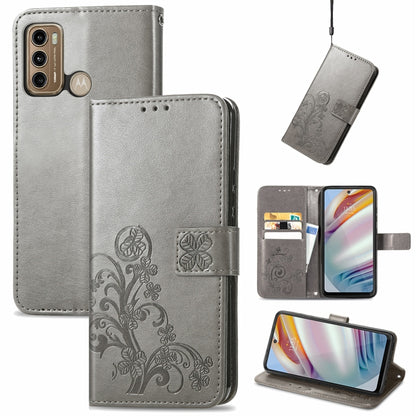 Four-leaf Clasp Embossed Buckle Mobile Phone Protection Leather Case with Lanyard & Card Slot & Wallet & Bracket Function, For Ulefone Note 11 Plus, For Honor 50 Pro, For Xiaomi Redmi Note 10 Pro 5G/Poco X3 GT, For Honor 50