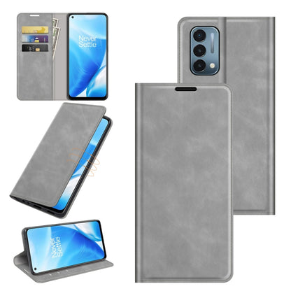 For OnePlus Nord N200 5G Retro-skin Business Magnetic Suction Leather Case with Holder & Card Slots & Wallet, For OnePlus Nord N200 5G