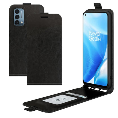 For OnePlus Nord N200 5G R64 Texture Single Vertical Flip Leather Protective Case with Card Slots & Photo Frame, For OnePlus Nord N200 5G