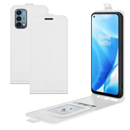 For OnePlus Nord N200 5G R64 Texture Single Vertical Flip Leather Protective Case with Card Slots & Photo Frame, For OnePlus Nord N200 5G