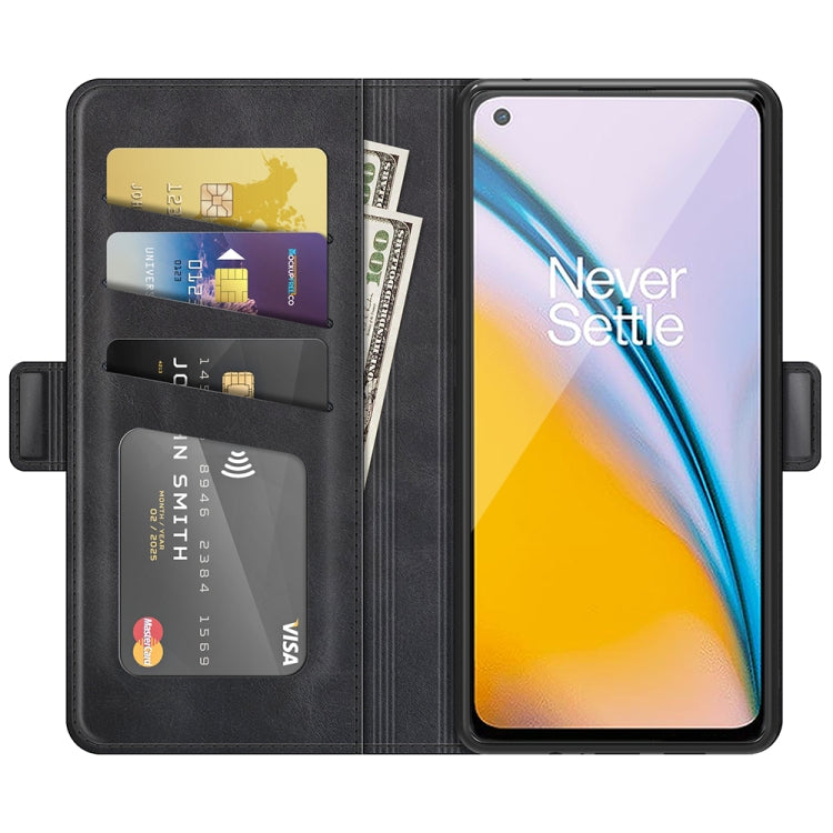 For OnePlus Nord 2 5G Dual-side Magnetic Buckle Horizontal Flip Leather Case with Holder & Card Slots & Wallet
