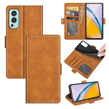 For OnePlus Nord 2 5G Dual-side Magnetic Buckle Horizontal Flip Leather Case with Holder & Card Slots & Wallet