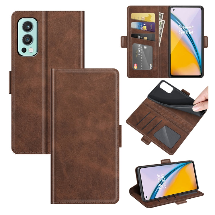 For OnePlus Nord 2 5G Dual-side Magnetic Buckle Horizontal Flip Leather Case with Holder & Card Slots & Wallet