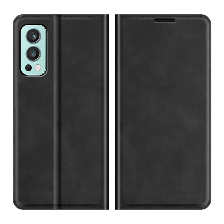 For OnePlus Nord 2 5G Retro-skin Business Magnetic Suction Leather Case with Holder & Card Slots & Wallet, For OnePlus Nord 2 5G