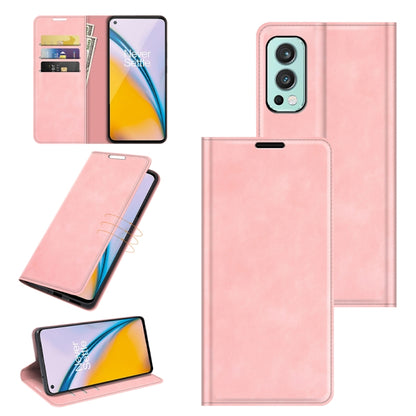 For OnePlus Nord 2 5G Retro-skin Business Magnetic Suction Leather Case with Holder & Card Slots & Wallet, For OnePlus Nord 2 5G