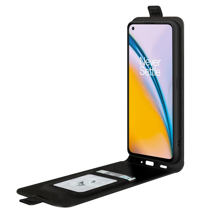 For OnePlus Nord 2 5G R64 Texture Single Vertical Flip Leather Protective Case with Card Slots & Photo Frame, For OnePlus Nord 2 5G