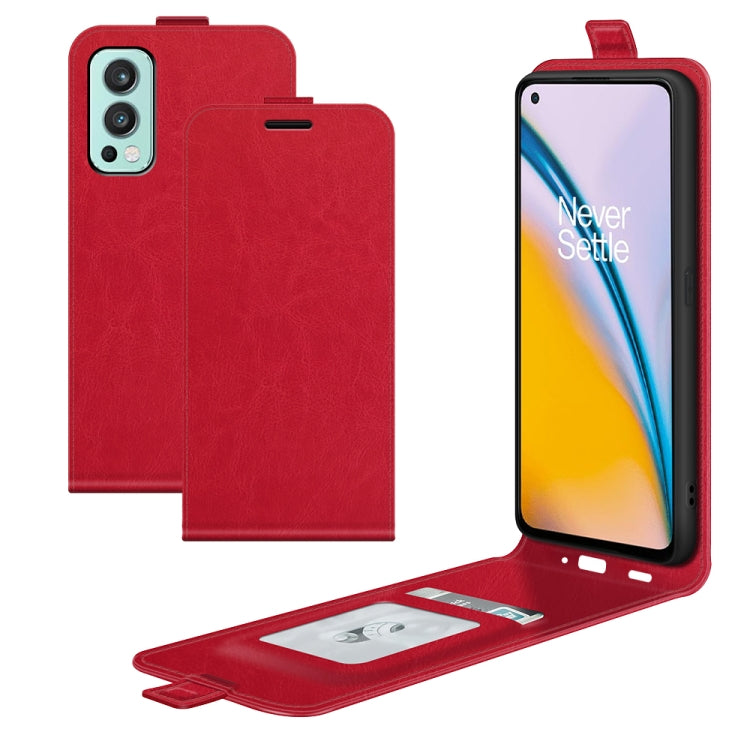 For OnePlus Nord 2 5G R64 Texture Single Vertical Flip Leather Protective Case with Card Slots & Photo Frame, For OnePlus Nord 2 5G