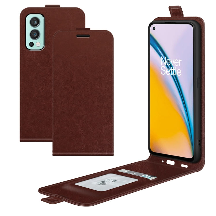 For OnePlus Nord 2 5G R64 Texture Single Vertical Flip Leather Protective Case with Card Slots & Photo Frame, For OnePlus Nord 2 5G