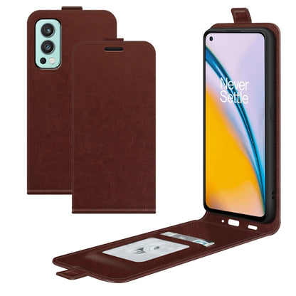 For OnePlus Nord 2 5G R64 Texture Single Vertical Flip Leather Protective Case with Card Slots & Photo Frame, For OnePlus Nord 2 5G
