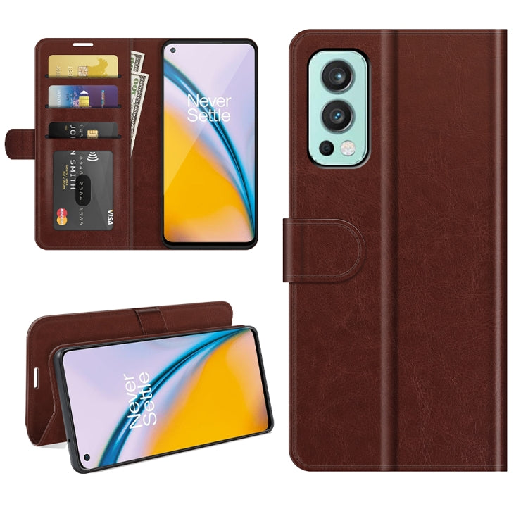 For OnePlus Nord 2 5G R64 Texture Single Horizontal Flip Protective Case with Holder & Card Slots & Wallet& Photo Frame, For OnePlus Nord 2 5G
