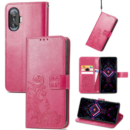 Four-leaf Clasp Embossed Buckle Mobile Phone Protection Leather Case with Lanyard & Card Slot & Wallet & Bracket Function, For Xiaomi Redmi K40 Gaming /Poco F3 GT, For OnePlus 9R, For Doogee X96 Pro, For  Doogee X96 Pro, For Wiko Jerry 4