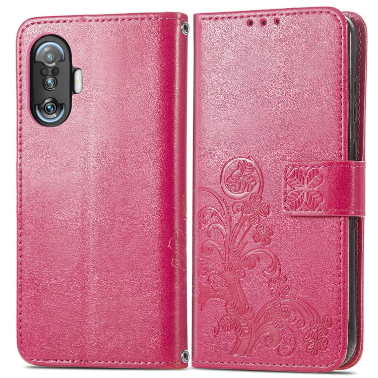 Four-leaf Clasp Embossed Buckle Mobile Phone Protection Leather Case with Lanyard & Card Slot & Wallet & Bracket Function, For Xiaomi Redmi K40 Gaming /Poco F3 GT, For OnePlus 9R, For Doogee X96 Pro, For  Doogee X96 Pro, For Wiko Jerry 4