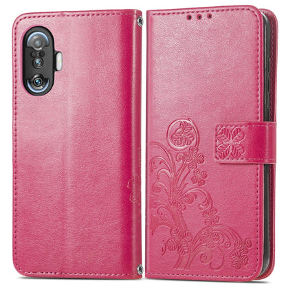 Four-leaf Clasp Embossed Buckle Mobile Phone Protection Leather Case with Lanyard & Card Slot & Wallet & Bracket Function, For Xiaomi Redmi K40 Gaming /Poco F3 GT, For OnePlus 9R, For Doogee X96 Pro, For  Doogee X96 Pro, For Wiko Jerry 4