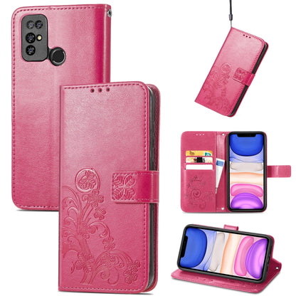Four-leaf Clasp Embossed Buckle Mobile Phone Protection Leather Case with Lanyard & Card Slot & Wallet & Bracket Function, For Xiaomi Redmi K40 Gaming /Poco F3 GT, For OnePlus 9R, For Doogee X96 Pro, For  Doogee X96 Pro, For Wiko Jerry 4