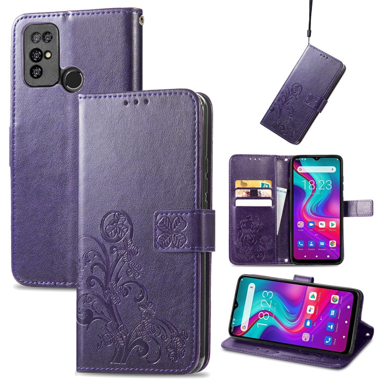 Four-leaf Clasp Embossed Buckle Mobile Phone Protection Leather Case with Lanyard & Card Slot & Wallet & Bracket Function, For Xiaomi Redmi K40 Gaming /Poco F3 GT, For OnePlus 9R, For Doogee X96 Pro, For  Doogee X96 Pro, For Wiko Jerry 4