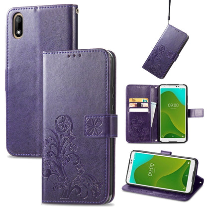 Four-leaf Clasp Embossed Buckle Mobile Phone Protection Leather Case with Lanyard & Card Slot & Wallet & Bracket Function, For Xiaomi Redmi K40 Gaming /Poco F3 GT, For OnePlus 9R, For Doogee X96 Pro, For  Doogee X96 Pro, For Wiko Jerry 4