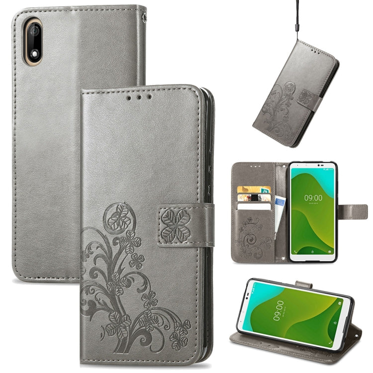 Four-leaf Clasp Embossed Buckle Mobile Phone Protection Leather Case with Lanyard & Card Slot & Wallet & Bracket Function, For Xiaomi Redmi K40 Gaming /Poco F3 GT, For OnePlus 9R, For Doogee X96 Pro, For  Doogee X96 Pro, For Wiko Jerry 4