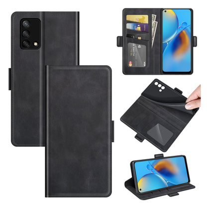 For OPPO F19 / A74 4G Dual-side Magnetic Buckle Horizontal Flip Leather Case with Holder & Card Slots & Wallet