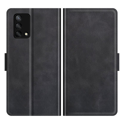 For OPPO F19 / A74 4G Dual-side Magnetic Buckle Horizontal Flip Leather Case with Holder & Card Slots & Wallet