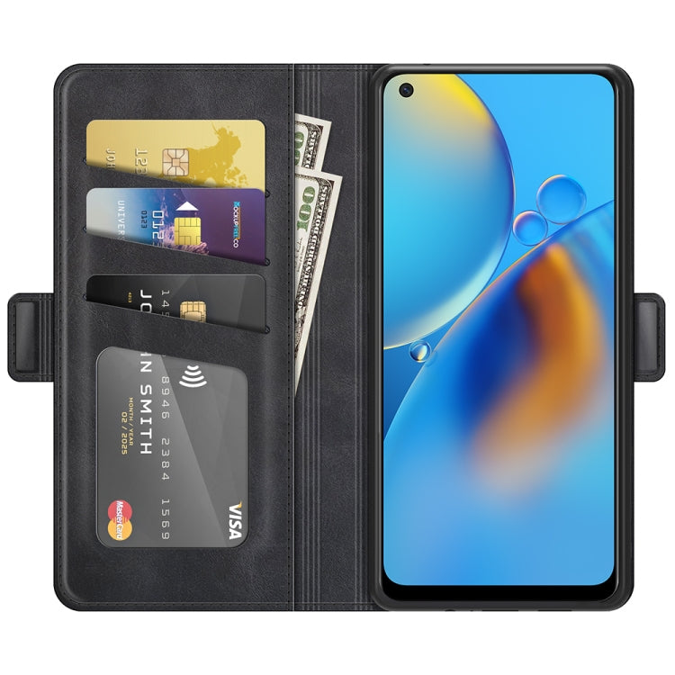 For OPPO F19 / A74 4G Dual-side Magnetic Buckle Horizontal Flip Leather Case with Holder & Card Slots & Wallet